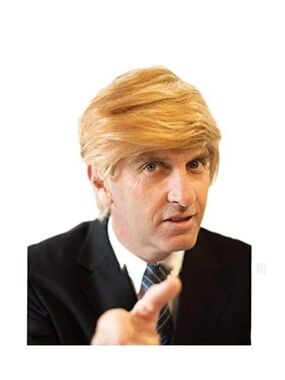 ALLAURA " The President " short blonde Halloween costume wig adult size